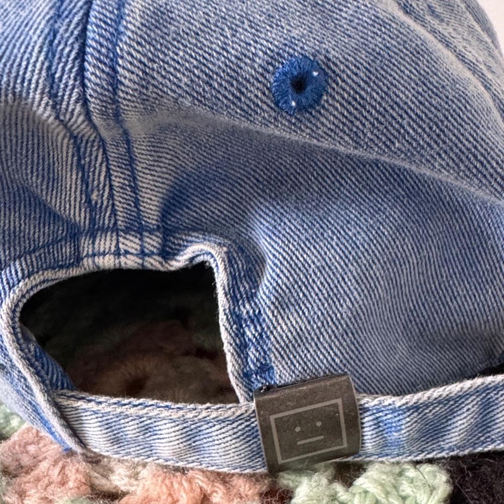Acne Studios Denim Cap with Rhinestone Accents - Picture 2 of 4